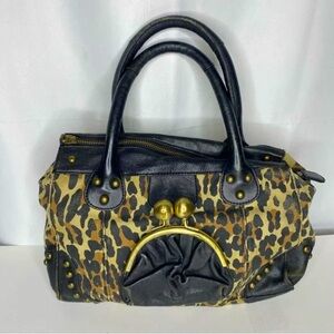 Vintage Betsey Johnson Leopard print purse